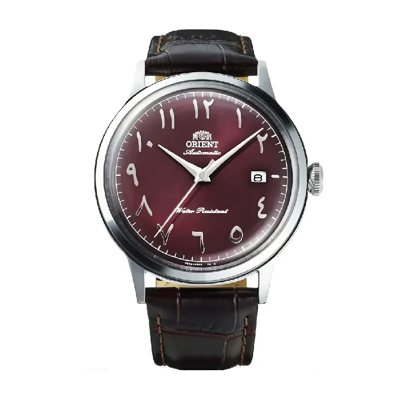 Orient Bambino V2 Arabic Red Sunburst Dial Men's Watch- RA-AC0037R